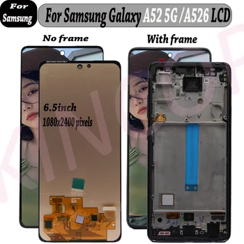 Качество OLED Для Samsung Galaxy A52 5G A526 A5260 A526B A526F/DS ЖК-дисплей Сенсорный Экран Дигитайзер Панель Для Samsung A52 5G lcd