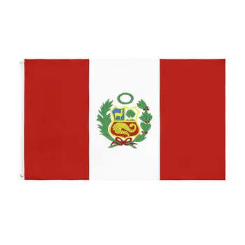 Флаг Перу, 90x150 см, 3 * 5 футов, Полиэфирные ткани, Двусторонний Печатный Двойной стежок, Национальный баннер Перу для декора