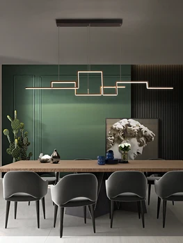 Современный светодиодный подвесной светильник для столовой Кухни бара Great Wall Design Черная Подвесная Люстра Внутреннее Освещение
