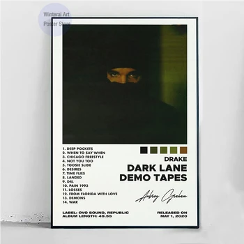 MT1460 Плакат Дрейка Dark Lane Демо-Кассеты Обложка Музыкального Альбома Настенная Художественная Картина Холст Картина Плакат Принты Гостиная Домашний Декор