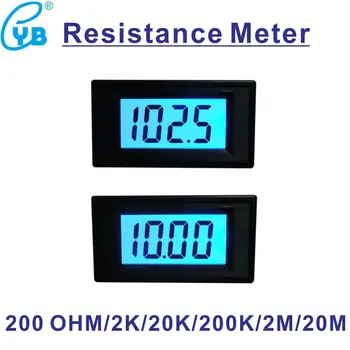 YB5135RD ЖК-Цифровой омметр Измеритель сопротивления Омметр Измеритель Импеданса тестер резисторов 0-200 ОМ 2K 20K 200K 2M 20M ohmmetro