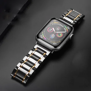 Керамика correa для apple watch bands Series 5 4 44 40 мм Браслет для iwatch band 3 2 38 42 мм Fhx-38h женские мужские часы ремешок