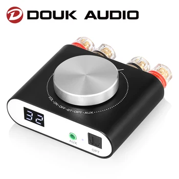 Douk Audio Q10 HiFi Цифровой Усилитель Bluetooth 5.0 Приемник Mini AUX/Оптический Стерео Аудио Усилитель Мощности 100 Вт + 100 Вт