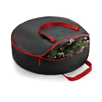 Сумка из ткани Оксфорд, складная Рождественская декоративная сумка для хранения рождественской утвари, черная круглая