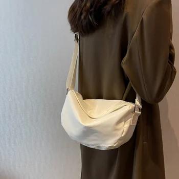 2023 Модные женские тканевые сумки через плечо для молодежи, повседневные сумки через плечо, однотонные сумки, сумки-мессенджеры для женщин, сумки