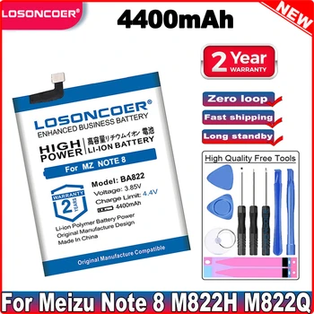 LOSONCOER 4400 мАч BA822 Аккумуляторы Хорошего Качества Для Meizu Note8 Note 8 M822H M822Q Аккумулятор смартфона + Бесплатные Инструменты