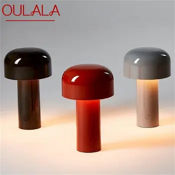 Настольные лампы OULALA Colorful Mushroom Современные скандинавские портативные настольные лампы LED для украшения дома и спальни
