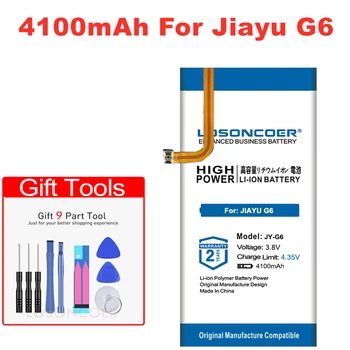 Аккумулятор LOSONCOER 4100mAh JY G6 JY-G6 для аккумулятора мобильного телефона Jiayu G6 + бесплатные инструменты