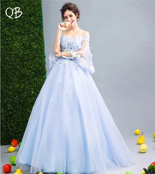 Бальное платье Skey Blue из тюля, кружева, бисера, хрусталя, Роскошные Длинные Элегантные вечерние платья для банкета невесты, платье для выпускного вечера XK66