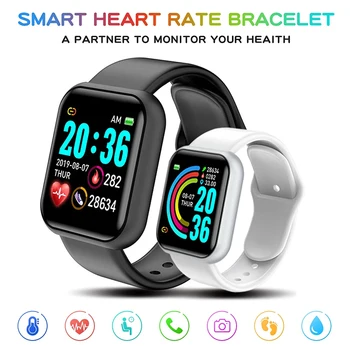 Новые часы Smart Band Для мужчин и женщин 2023, умный браслет Ip67, водонепроницаемый спортивный фитнес-трекер для Android IOS D20 Y68