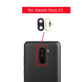 2шт для основной задней камеры Xiaomi Poco F1, стеклянный объектив, Стекло для задней камеры с клеем 3M, Запасные Части для ремонта