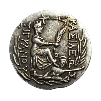 Коллекция памятных монет Древней Греции, Сувенирное изделие с рисунком королевы и слуги, украшение для стола, Греческая монета