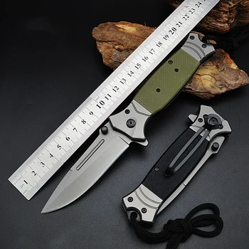 Открытый портативный складной нож, тактический походный нож для самообороны, 440C, нержавеющая сталь, острая ручка G10