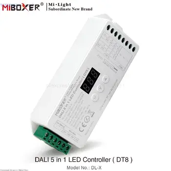 Контроллер светодиодной ленты DL-X DALI 5 В 1, Диммер 12 ~ 24 В, Поддержка режима вывода DT8 RGB/RGBW/RGB + CCT, Совместимого с панелью DALI/DL-POW1