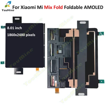 Оригинальный AMOLED для Xiaomi Mi Mix Fold ЖК-дисплей, сенсорный экран, дигитайзер для Xiaomi Mi Mix Fold2, ЖК-дисплей Mix Fold, дополнительный экран