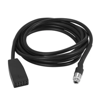 Высококачественный Черный 10-Контактный разъем 3,5 мм Jack socket Автомобильный USB AUX IN Кабель-Адаптер Для BMW E39 E53 BM54 X5 E46