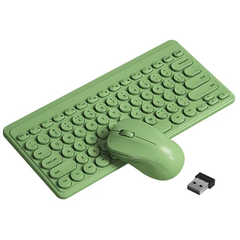Беспроводная клавиатура и мышь Тонкая эргономичная комбинированная USB-клавиатура Мышь с меньшим уровнем шума Клавиши энергосбережения для компьютера ПК Ноутбук