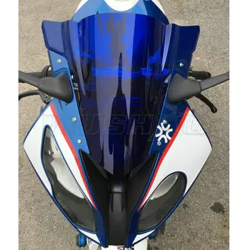 Мотоцикл Double Bubble Лобовое Стекло Ветрового Стекла Для 2015 2016 2017 2018 BMW S1000RR S 1000 RR 1000RR Черный Иридиевый Дым
