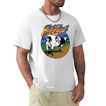 Футболка Atom Heart Mother, одежда в стиле хиппи, белые футболки для мальчиков, футболки, мужские топы, однотонные футболки для мужчин