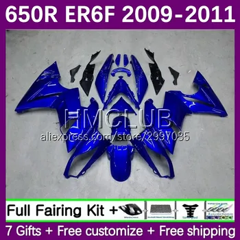 Обвес для KAWASAKI NINJA 650R 650 R ER 6F 6 F 09-11 65No.9 ER-6F ER6F 2009 2010 2011 ER6 F 09 10 11 OEM заводской обтекатель синего цвета