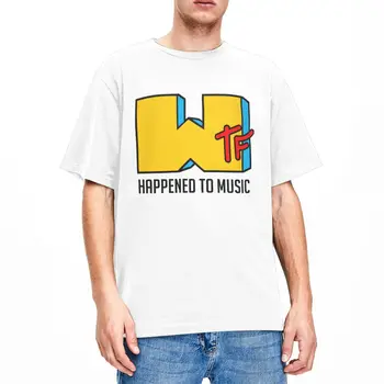 MTV Wtf Случилось с музыкой, товары для мужчин и женщин, футболки, винтажные футболки, футболки с круглым воротником, топы из чистого хлопка с графическим принтом