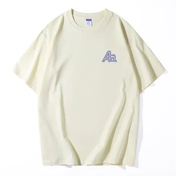 Мужская верхняя одежда с буквенным принтом, футболка 2023, летняя уличная рубашка в стиле хип-хоп, мужская классическая повседневная хлопковая футболка в стиле ретро