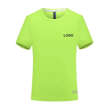 Летняя футболка для бега, мужские и женские быстросохнущие Спортивные футболки с круглым вырезом, дышащие футболки для фитнеса, клубная одежда, топ с индивидуальным логотипом