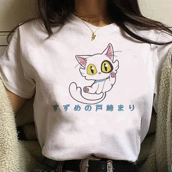 Женская дизайнерская футболка Suzume с графическим рисунком для девочек