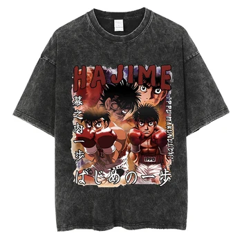 Мужская уличная одежда в стиле ретро Харадзюку, Черная футболка с изображением японского аниме, Хлопковые футболки большого размера, Новые летние футболки