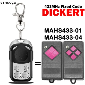 Пульт Дистанционного Управления Гаражными Воротами DICKERT MAHS433-01 MAHS433-04 Clone Command Брелок для Ключей с Фиксированным Кодом 433 МГц Ручной Контроллер