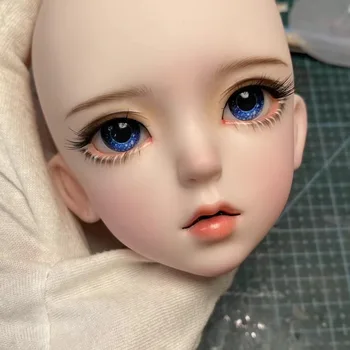 60 см Голова куклы BJD, сделанное вручную лицо с 3D-шариками для глаз, подходит для 1/3 куклы BJD, аксессуары для кукол своими руками для подарка девушке