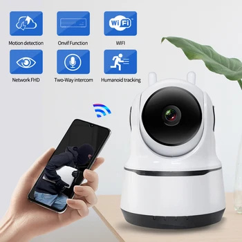 Облачная беспроводная IP-камера HD 1080P, интеллектуальное автоматическое отслеживание домашней безопасности человека, сетевая Wifi-камера CCTV
