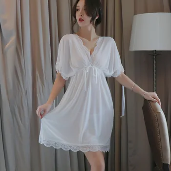 Женская сексуальная пижама большого размера Fun Lingerie, пижамное платье из прозрачной сетки Misty 1090