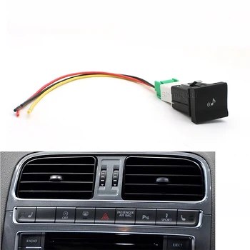 Автомобильный Красный светодиодный светомузыкальный радар DRL, переключатель мониторинга автомобиля, Кнопка движения для Volkswagen Polo 6C 2014 2015 2016