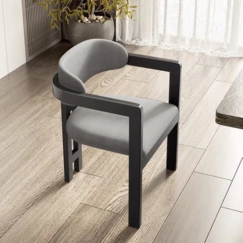 Обеденные стулья Nordic Light класса люкс из массива дерева Дизайнерский обеденный стул для домашнего ресторана со спинкой Современный простой стул для отдыха и учебы Z