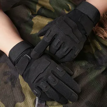 Высококачественные черные военные тепловые тактические перчатки для занятий спортом на открытом воздухе, охоты, велоспорта, CS, стрельбы в пейнтбол, защита рук