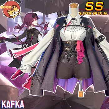 CoCos-SS Game Honkai Star Rail Kafka Косплей Костюм Зрелая Богиня Модель для гадания на каждый день Сексуальное Длинное пальто Облегающий костюм