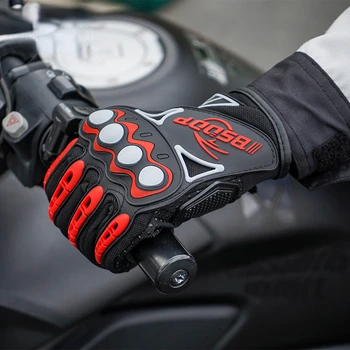 Мотоциклетные перчатки Male Knight с защитой от падения и скольжения, всесезонные Летние Дышащие перчатки для езды на электровелосипеде со всеми пальцами