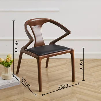 Роскошное кресло для покера в спальне, обеденный стол, деревянный стул для офиса в скандинавском стиле, уголок для отдыха, современные салонные шезлонги, точная копия мебели DC102