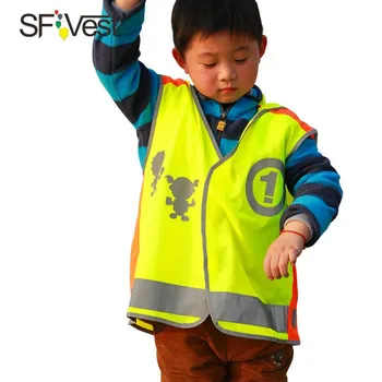 Светоотражающий жилет для безопасности детей с высокой видимостью, светоотражающее пальто для детского сада, защитная одежда, светоотражающая одежда, жилеты