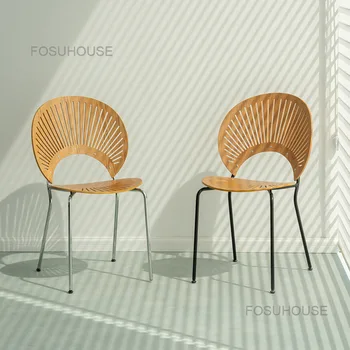 Обеденный стул Nordic Light класса Люкс из массива дерева Бытовой Простой Современный стул для гостиной, макияжа, спальни, Дизайнерские стулья для общежития
