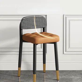 Обеденный стул со спинкой в скандинавском стиле для гостиной, Магазин одежды, Стул для макияжа Для спальни, Мебель для дома, Современные простые стулья для переодевания в ресторане