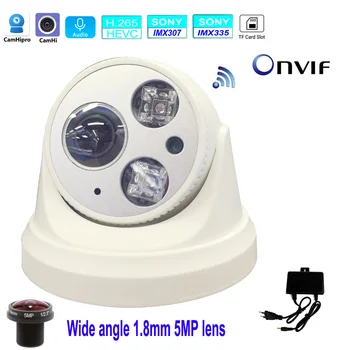 CCTV WiFi Камера HD 5-мегапиксельная IP-камера Wi-Fi Видеонаблюдение в помещении Домашняя камера безопасности Беспроводной Wi-Fi 1,8 мм купольный Camara CamHipro