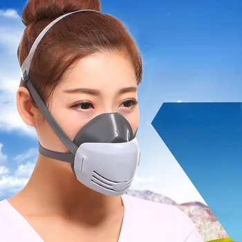Сменные промышленные пылезащитные маски с 3 фильтрами, отполированные краской, противообрастающие маски, защитные резиновые пылезащитные маски