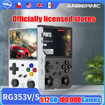 ANBERNIC RG353V Официальный Магазин Портативных Игровых Консолей 3,5 ДЮЙМОВ Android 11 Linux OS Ретро Плеер 512G PSP Подарок