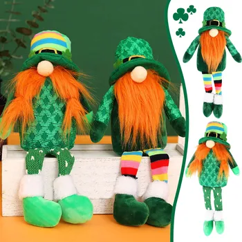Ирландские Гномы Украшение Gnome Украшение Green Spring H Кукла ручной работы 