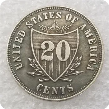 Соединенные Штаты, США 1875 20C, Иностранные памятные монеты, Серебряные доллары, украшение для дома, Волшебная монета, Рождественские подарки #394