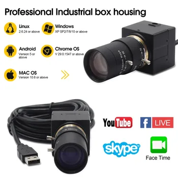 Веб-камера 2.0 мегапикселя 19202 * 1080 с защитой безопасности, мини-USB-камера с объективом с переменным фокусным расстоянием 5-50 мм с креплением CS mount