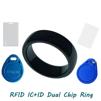 RFID Смарт-Кольцо с Двухчастотным Чипом 13,56 МГц CUID Перезаписываемый IC + Идентификационный Ключ 125 кГц T5577 Копировальный Значок NFC Дубликатор Клонирующий Жетон-метка