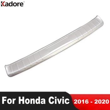 Накладка заднего бампера багажника для Honda Civic 2016 2017 2018 2019 2020 Седан Стальная крышка багажника автомобиля, накладка на порог, Защитная накладка